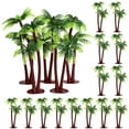 ITSELFER 40pcs Mini Simulation Coconuts Tree Model Fake Coconuts Tree