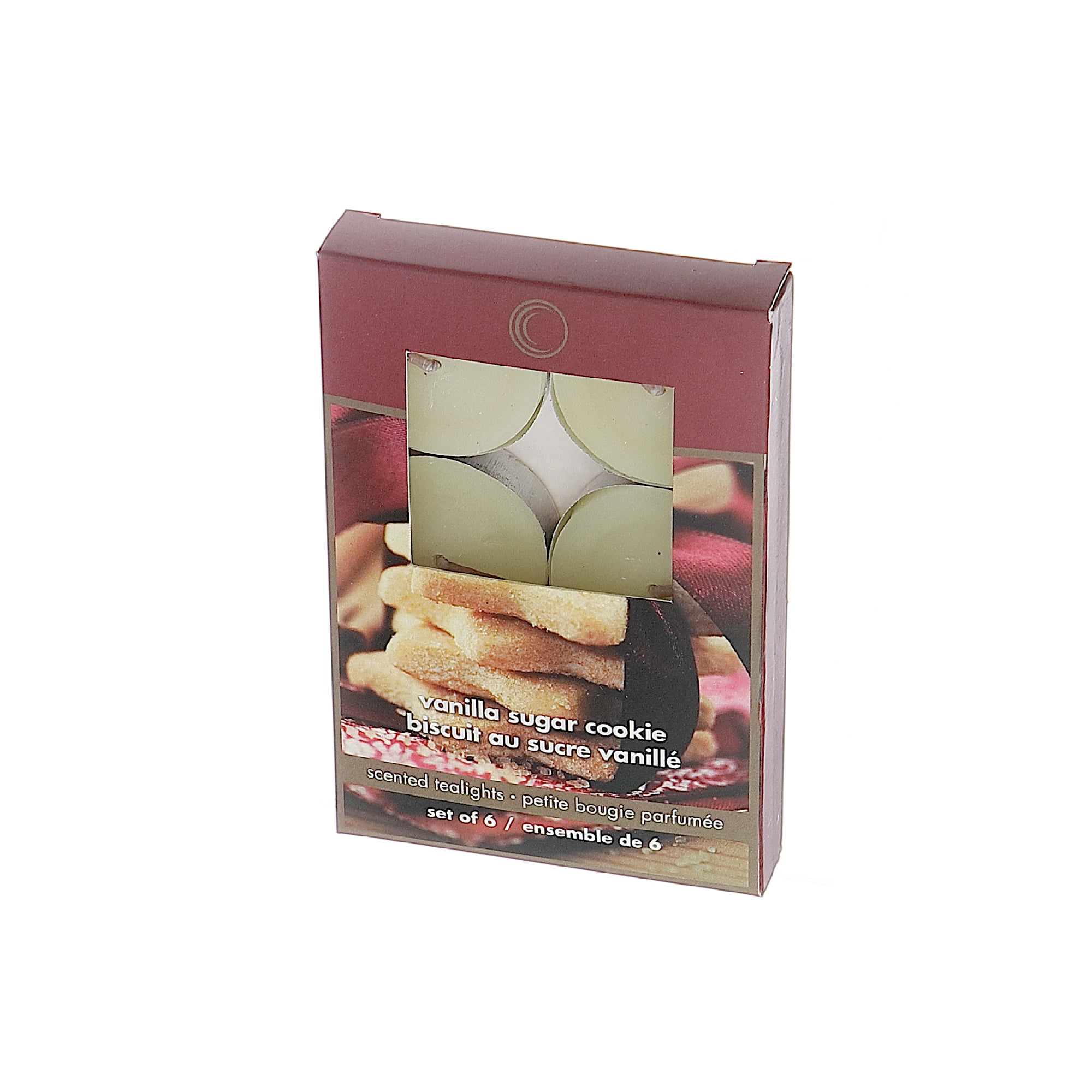 6 Pk Metal Cup Scented Tealights (Vanilla Sugar Cookie) - Set of 6