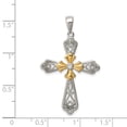 thumbnail image 2 of Sterling Silver Vermeil CZ Cross Pendant, 2 of 2