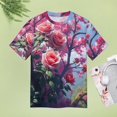 thumbnail image 5 of Enchanting Rose Women T-Shirt Classic O Neck T-Shirts Short-Sleeve Trendy Animal Print Design Tshirt Casual Clothing, 5 of 5