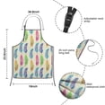 thumbnail image 3 of Yellow Boho Tribal Feathers Pattern Kids Aprons for Girls and Boys,Adjustable Neck Strap Toddler Aprons for Kids Cooking Baking, 3 of 6