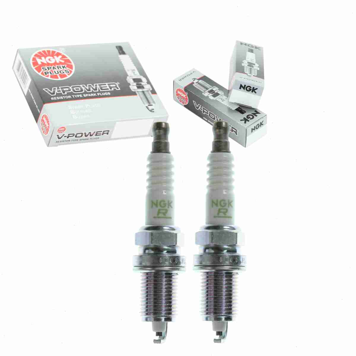 2 pc NGK 4291 V-Power Spark Plugs for 0000-18-F285 1765214 1Y0H 3133 412 436 436C2 5-86003124 5-86003124-0 98079-5614G AGSP33C B2401-6A0A0 E3.56 F285-18-110 F7LC0R2 F7LCOR2 F7LCOT2 F7LCR FR7LCX