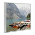 thumbnail image 4 of Stupell Industries Cliffside Canoe Dock Landscape Photography White Framed Art Print Wall Art, 14 x 11, 4 of 10