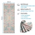thumbnail image 2 of Pink Floral Pattern Hot Yoga Mat Towel Non Slip for Hot Yoga - Quick-Drying Yoga Mat Cover with 4 Corner Pockets with Travel Bag - Hot Yoga Towel Non Slip Grip Moisture Wicking Sweat 70"x26", 2 of 6