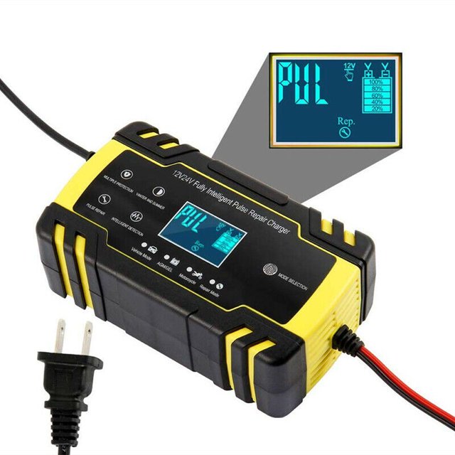Batterie de Réparation LCD pour Chargeur 12V 8A/24V 4A Entretien de Réparation d'Impulsion Automobile