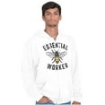 thumbnail image 5 of Save Bees Essential Workers Earth Day Zip Up Hoodie Men's Women's Brisco Brands X, 5 of 6