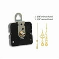 thumbnail image 3 of Takane Quartz Clock Movement Mechanism, Choose Your Hands and Size, USA Made (7/16" Threaded Shaft for dials up to 1/4" Thick, K Hands with Gold Second Hand), 3 of 4