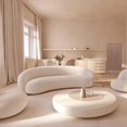 thumbnail image 4 of Unique Design Couches Living Room Sectional Fabric Sofa White Sofa Set Furniture Modern Chaise Modular Sofa My Lux Decor Round, 4 of 12