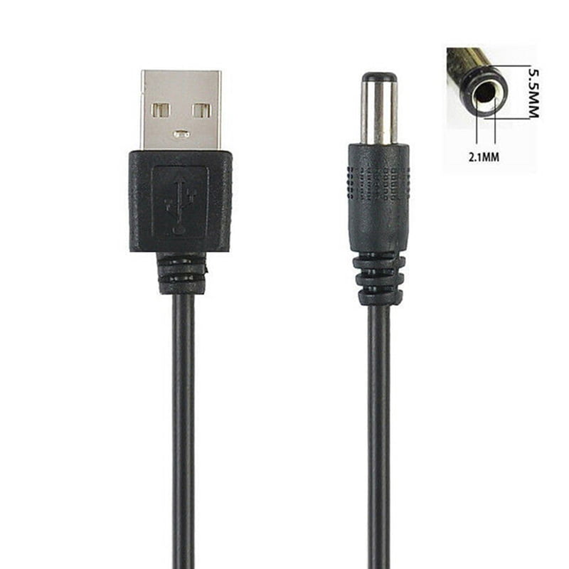 USB Port to 2.5 3.5 4.0 5.5mm 5V DC Barrel Jack Power Cable Cord Connecto OQF 