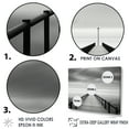 thumbnail image 3 of Designart "Monochrome Pier On The Horizon III" Coastal Pier Floater Framed Canvas Art Print, 3 of 5
