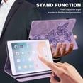 thumbnail image 4 of Dteck Case for Samsung Tab A7 Lite 8.7 inch 2021 Model Case (SM-T225/T220) with Elastic Band Card Pockets Stand Embossed Butterfly Vintage Shockproof PU Leather Folio Magnetic Cover, Purple Butterfly, 4 of 6