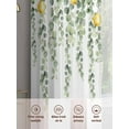 thumbnail image 6 of Eucalyptus Lemon Sheer Curtains 84 Inch Length 2 Panels Set for Living Room/Bedroom, Sage Green Plant Leaf Yellow Fruit Semi Curtain Sheers Drapes Rod Pocket Curtains Window Treatment Set 52''x84''x2, 6 of 7