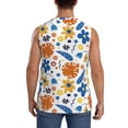thumbnail image 4 of Fotbe Men's Flower Print Men's Sleeveless Muscle Tank Tops Casual T-Shirts for Gym Workout Beach-Medium, 4 of 8