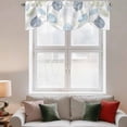 thumbnail image 3 of Tie Up Valances for Windows, Sage Green Blue Leaves Adjustable Valance Curtains Window Treatment for Living Room/Bedroom, Retro Rustic Botanical Rod Pocket Kitchen Curtains & Drapes 42x18 Inch, 3 of 9
