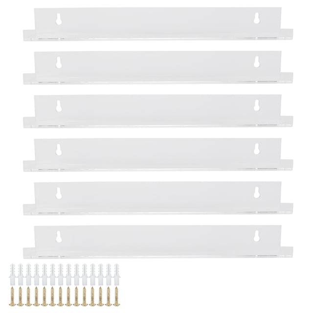 Juego de estantes de exhibición para esmalte de uñas, estantes transparentes para organizar esmalte de uñas montado en la pared, 6 uds.