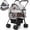 Gray, variant on Ferhtm Dog Stroller for Small to Medium Dogs, Foldable Panoramic Mesh Pet Stroller with Detachable Carrier & Safety Tether, Puppy & Cat Stroller up to 35 lbs