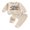 Apricot, variant on Toddler Kids Girl Winter Outfit 6 12 18 24 Months 2T 3T 4T Letter Print Long Sleeve Sweatshirt Solid Elastic Waist Long Pants 2 Piece Clothing Set