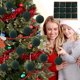 thumbnail image 1 of Juego de adornos de bolas de Navidad Paquete de 12 | Café Rojo Verde Flocado 2.36in | Decoraciones de árbol de Navidad irrompibles | Estilos ligeros, fáciles de colgar, variados para decoración de, 1 of 6
