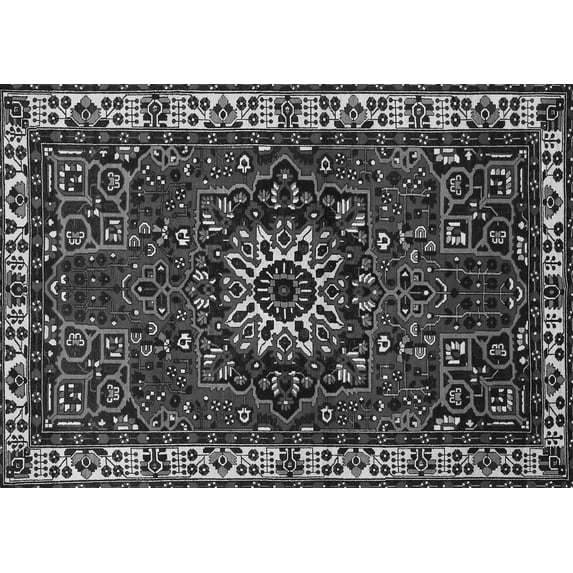Ahgly Company Indoor Rectangle Persian Gray Traditional Area Rugs, 8' x 10'