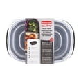 thumbnail image 4 of Rubbermaid TakeAlongs Divided Meal Prep Containers, 556 mL (2.35 Cup), Black, 3 Pack, 4 of 6