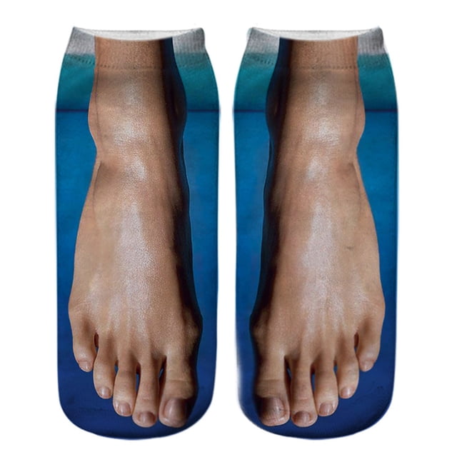 Socks 3D Pattern Sandals Print Socks Running Socks Women Personality Low Ankle Sports Socks