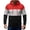 Red, variant on Xdegoge Mens Color Block Hoodie Long Sleeve Pullover Sweatshirt with Kangaroo Pocket Casual Athletic Drawstring Track Activewear for Workout Gym Fall Everyday Wear Hooded Tops