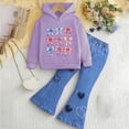 thumbnail image 2 of Hessimy Toddler Boys Girls Spring Summer 2Pcs Long Sleeve Soft Soft Fabric Sleepwear Pajamas Tops Pants Casual Homewear, Breathable Soft Fabric, 3M-12Y(Purple,2-3 Years), 2 of 3