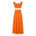 Lovskoo Womens Two Piece Sets Summer Dresses Trendy Summer Square-Neck ...