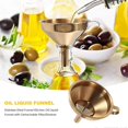 thumbnail image 5 of Stainless Steel Funnel Kitchen Oil Liquid Funnel With Detachable Filter/Strainer for Canning Kitchen Tools-gold, 5 of 5