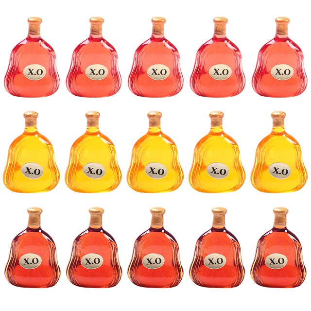 Coofit 15 Pcs Breloques en Résine Mini Bouteilles de Vin Décoration en Résine Décorations pour Téléphone