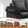 thumbnail image 5 of Hootek Sofa Armrest Organizer with 14 Pockets, Couch Caddy Remote Holder for Recliner, Non-Slip Arm Chair Storage Organizer, Waterproof, Foldable, Fits Most Sofas and Armchairs, Black, 5 of 7