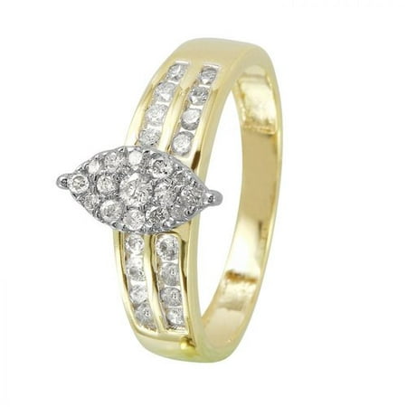 Ladies 0.5 Carat Diamond 10k Two tone Gold Ring