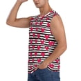 thumbnail image 3 of Fotbe Hearts And Lines Men's Camiseta sin Mangas Estampada para Hombres, Playera Casual para Gimnasio, Entrenamiento, Playa-Large, 3 of 7