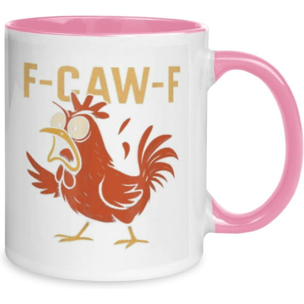 Taza de café con diseño de pollo y gallo para hombre y mujer, de cerámica de 11 oz, para té, regalo novedoso, para oficina, hogar, café, taza de café.