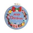 thumbnail image 4 of Kit de bordado navideño, punto de cruz, regalo de Navidad para adultos Corona navideña B, 4 of 9