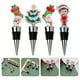 thumbnail image 5 of Tapones de botella de vino de Navidad, 4 Uds., reutilizable, corcho para botella de fiesta de Navidad, tapón de vino, estilo mixto, 5 of 6