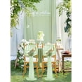thumbnail image 5 of Sheer Fabric Wedding Chair Sashes: 36PCS Tulle Church Chair Cover Long Chairs Bows Aisle Drapes Party Decorations Sage Green, 5 of 12