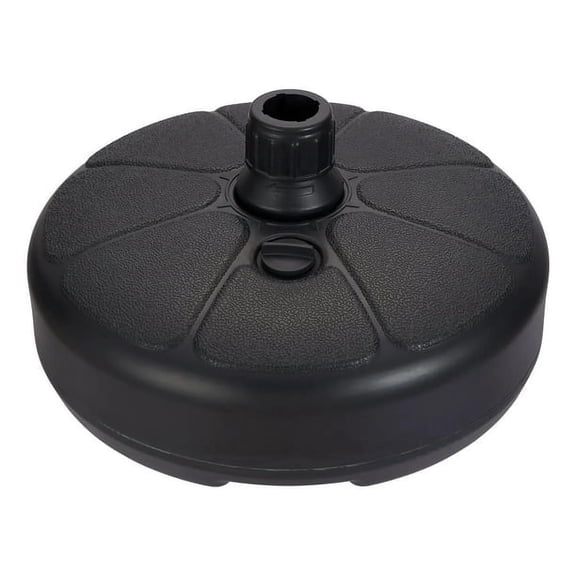 Mainstays 26lb Outdoor Fillable Round Resin Opp Umbrella Base, Black