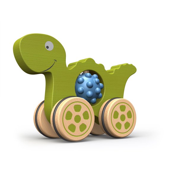 Juguete BeginAgain Nubble Rumbler Dino verde para niños de 18 meses en adelante