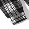 thumbnail image 3 of Camisas Para Hombre Talla Extra Camisa con capucha a cuadros informal de negocios de primavera y otoño para hombres (Black, XL), 3 of 7