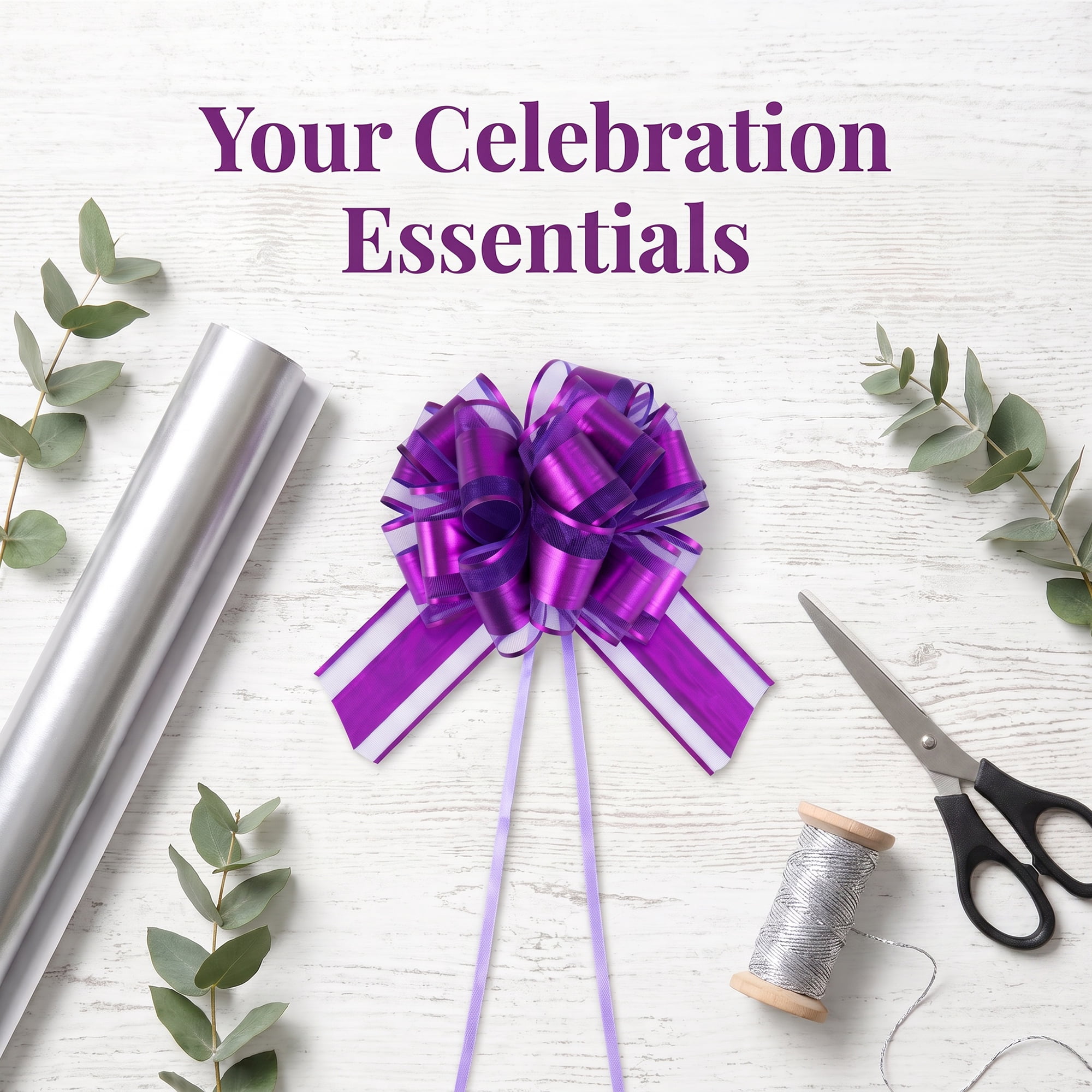 Unique Bargains Elegant Multi-Layered Star Bows for Gift Wrapping and Decoration Purple