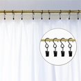 thumbnail image 3 of Paquete de 46 ganchos para cortinas, clips de metal, clips de luz para luces de cadena exteriores, ganchos para barra de cortina, foto pequeña, color negro, 3 of 5