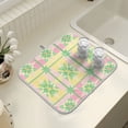 thumbnail image 4 of Yayeee Dish Drying Mat for Kitchen Counter 16" x 18" Microfiber Super Absorbent Coffee Decorative Pad, Retro Beige Stars, 4 of 9
