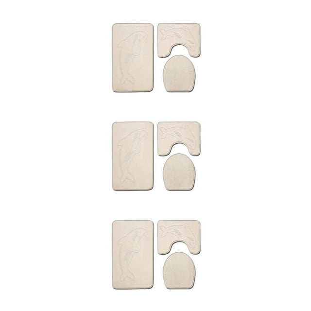 Guardoinrt 3pcs/set Stylish And Comfortable Bath Mat For Chic Bathroom Decor Easy PJ210611-B001 3Set