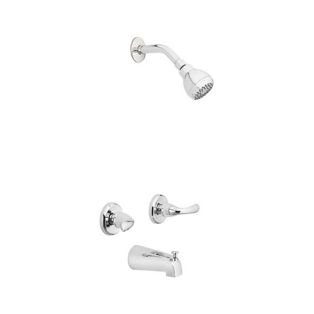 Essentials Robinet de Douche à Deux Poignées, Chrome - Laiton