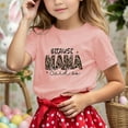thumbnail image 2 of TOOYOU Girls Top Summer T-Shirt Children'S Casual Short Sleeved Tee Mother'S Day Letter Print Round Neck T Shirt Size 10-11 Years Pink, 2 of 4