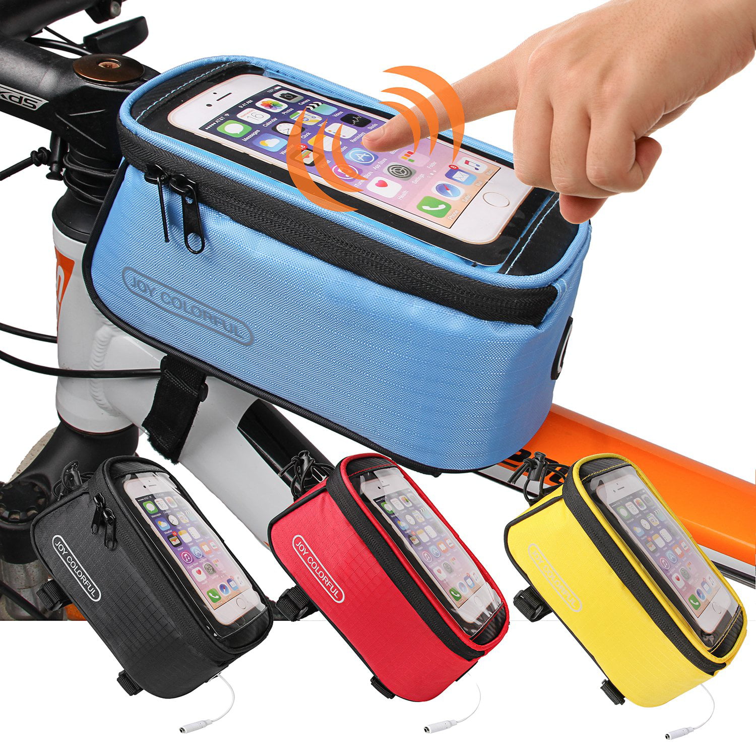 JOY COLORFUL Bicycle Bags Bicycle Front Tube Frame Cycling Packages 4.2,4.8,5.5 