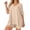 Beige, variant on 2 Piece Sets for Women 2026 Summer Loungewear Short Set Oversized V-Neck Side Split Short Sleeve Top Matching Smooth Stretchy Tight Shorts Casual Workout Outfits Black XS