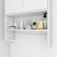 thumbnail image 6 of Bathroom Wall Storage Cabinets with Door and Open Shelves,Medicine Cabinet,Steel Pipe Rack for Hanging Towels and Kitchen Utensils for Bathroom,White, 6 of 7