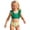 AB17 Green, variant on Tisuna Summer Swimsuit Set For Girls Toddler Solid Color Tankini Tops And High Waist Bottom Set Breathable Casual Girls Seaside Beachwear Green Size 2-3 Years